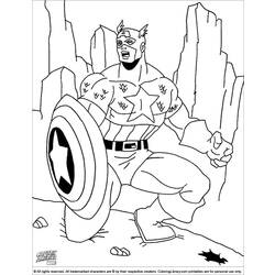 Disegno da colorare: Capitano America (Supereroe) #76706 - Pagine da Colorare Stampabili Gratuite