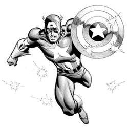 Disegno da colorare: Capitano America (Supereroe) #76731 - Pagine da Colorare Stampabili Gratuite