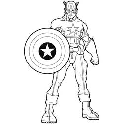 Disegno da colorare: Capitano America (Supereroe) #76769 - Pagine da Colorare Stampabili Gratuite