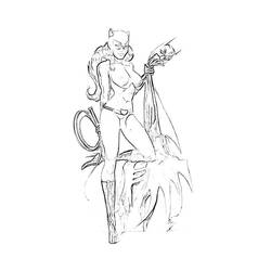 Disegno da colorare: catwoman (Supereroe) #78060 - Pagine da Colorare Stampabili Gratuite