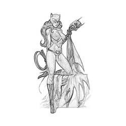 Disegno da colorare: catwoman (Supereroe) #78070 - Pagine da Colorare Stampabili Gratuite
