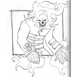 Disegno da colorare: Cavaliere fantasma (Supereroe) #82033 - Pagine da Colorare Stampabili Gratuite