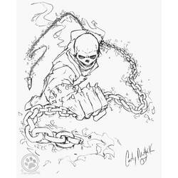 Disegno da colorare: Cavaliere fantasma (Supereroe) #82069 - Pagine da Colorare Stampabili Gratuite