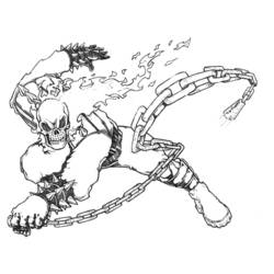 Disegno da colorare: Cavaliere fantasma (Supereroe) #82215 - Pagine da Colorare Stampabili Gratuite