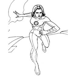 Disegno da colorare: donna invisibile (Supereroe) #83217 - Pagine da Colorare Stampabili Gratuite