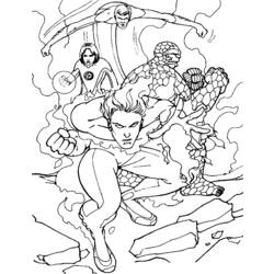 Disegno da colorare: donna invisibile (Supereroe) #83284 - Pagine da Colorare Stampabili Gratuite