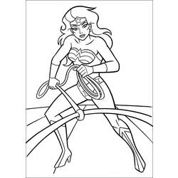 Disegno da colorare: donna meraviglia (Supereroe) #74547 - Pagine da Colorare Stampabili Gratuite