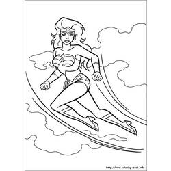 Disegno da colorare: donna meraviglia (Supereroe) #74615 - Pagine da Colorare Stampabili Gratuite
