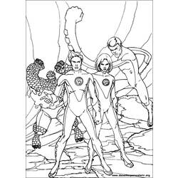 Disegno da colorare: Fantastici Quattro (Supereroe) #76346 - Pagine da Colorare Stampabili Gratuite