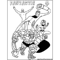 Disegno da colorare: Fantastici Quattro (Supereroe) #76363 - Pagine da Colorare Stampabili Gratuite