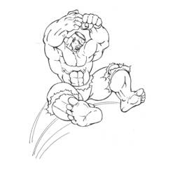 Disegno da colorare: Hulk (Supereroe) #79013 - Pagine da Colorare Stampabili Gratuite