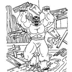 Disegno da colorare: Hulk (Supereroe) #79056 - Pagine da Colorare Stampabili Gratuite
