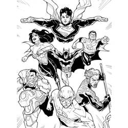 Disegno da colorare: I supereroi della DC Comics (Supereroe) #80300 - Pagine da Colorare Stampabili Gratuite