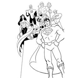 Disegno da colorare: I supereroi della DC Comics (Supereroe) #80394 - Pagine da Colorare Stampabili Gratuite