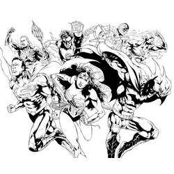 Disegno da colorare: I supereroi della DC Comics (Supereroe) #80396 - Pagine da Colorare Stampabili Gratuite