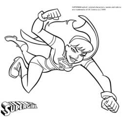 Disegno da colorare: Supergirl (Supereroe) #83926 - Pagine da Colorare Stampabili Gratuite