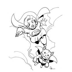 Disegno da colorare: Supergirl (Supereroe) #83930 - Pagine da Colorare Stampabili Gratuite