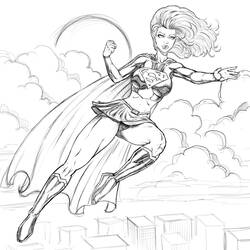 Disegno da colorare: Supergirl (Supereroe) #83938 - Pagine da Colorare Stampabili Gratuite