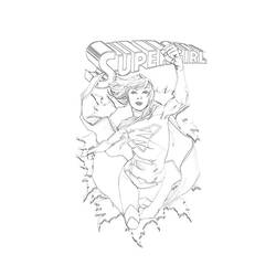 Disegno da colorare: Supergirl (Supereroe) #83941 - Pagine da Colorare Stampabili Gratuite