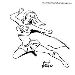 Disegno da colorare: Supergirl (Supereroe) #83944 - Pagine da Colorare Stampabili Gratuite