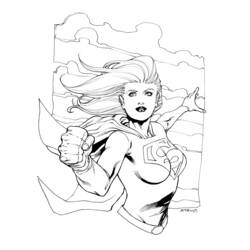 Disegno da colorare: Supergirl (Supereroe) #83946 - Pagine da Colorare Stampabili Gratuite
