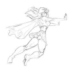 Disegno da colorare: Supergirl (Supereroe) #83953 - Pagine da Colorare Stampabili Gratuite