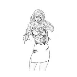 Disegno da colorare: Supergirl (Supereroe) #83955 - Pagine da Colorare Stampabili Gratuite