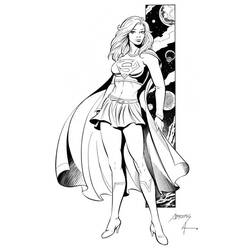 Disegno da colorare: Supergirl (Supereroe) #83961 - Pagine da Colorare Stampabili Gratuite