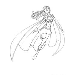 Disegno da colorare: Supergirl (Supereroe) #83972 - Pagine da Colorare Stampabili Gratuite