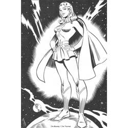 Disegno da colorare: Supergirl (Supereroe) #84000 - Pagine da Colorare Stampabili Gratuite