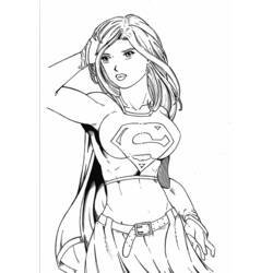 Disegno da colorare: Supergirl (Supereroe) #84010 - Pagine da Colorare Stampabili Gratuite