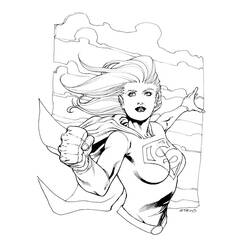 Disegno da colorare: Supergirl (Supereroe) #84028 - Pagine da Colorare Stampabili Gratuite