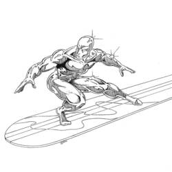 Disegno da colorare: Surfista d'argento (Supereroe) #81120 - Pagine da Colorare Stampabili Gratuite