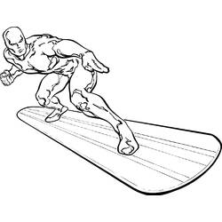 Disegno da colorare: Surfista d'argento (Supereroe) #81127 - Pagine da Colorare Stampabili Gratuite