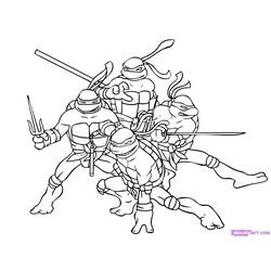 Disegno da colorare: tartarughe Ninja (Supereroe) #75356 - Pagine da Colorare Stampabili Gratuite