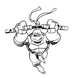 Disegno da colorare: tartarughe Ninja (Supereroe) #75358 - Pagine da Colorare Stampabili Gratuite
