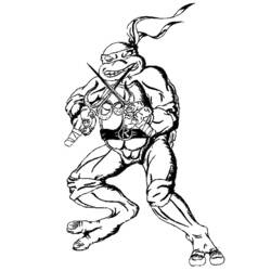 Disegno da colorare: tartarughe Ninja (Supereroe) #75359 - Pagine da Colorare Stampabili Gratuite