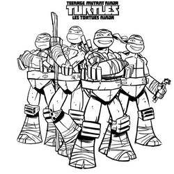 Disegno da colorare: tartarughe Ninja (Supereroe) #75361 - Pagine da Colorare Stampabili Gratuite