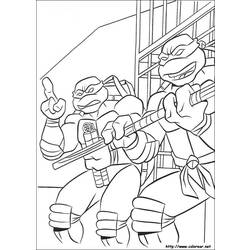 Disegno da colorare: tartarughe Ninja (Supereroe) #75390 - Pagine da Colorare Stampabili Gratuite