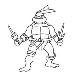 Disegno da colorare: tartarughe Ninja (Supereroe) #75417 - Pagine da Colorare Stampabili Gratuite