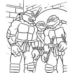 Disegno da colorare: tartarughe Ninja (Supereroe) #75432 - Pagine da Colorare Stampabili Gratuite