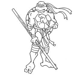 Disegno da colorare: tartarughe Ninja (Supereroe) #75456 - Pagine da Colorare Stampabili Gratuite
