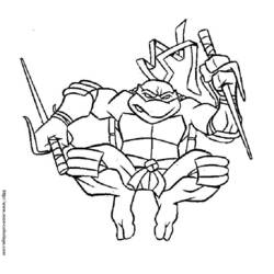 Disegno da colorare: tartarughe Ninja (Supereroe) #75498 - Pagine da Colorare Stampabili Gratuite