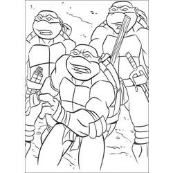 Disegno da colorare: tartarughe Ninja (Supereroe) #75551 - Pagine da Colorare Stampabili Gratuite