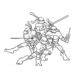 Disegno da colorare: tartarughe Ninja (Supereroe) #75553 - Pagine da Colorare Stampabili Gratuite