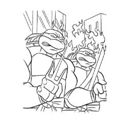 Disegno da colorare: tartarughe Ninja (Supereroe) #75601 - Pagine da Colorare Stampabili Gratuite