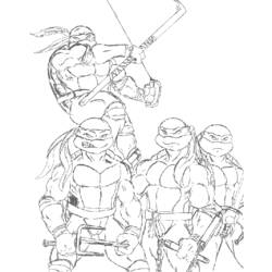 Disegno da colorare: tartarughe Ninja (Supereroe) #75611 - Pagine da Colorare Stampabili Gratuite