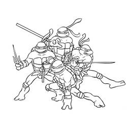 Disegno da colorare: tartarughe Ninja (Supereroe) #75612 - Pagine da Colorare Stampabili Gratuite