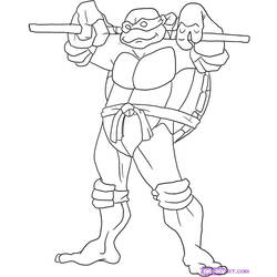 Disegno da colorare: tartarughe Ninja (Supereroe) #75680 - Pagine da Colorare Stampabili Gratuite