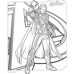 Disegno da colorare: Thor (Supereroe) #75760 - Pagine da Colorare Stampabili Gratuite
